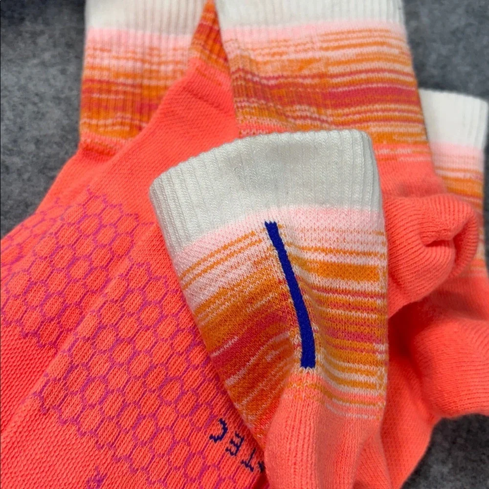 Bombas Hex Tec honeycomb Orange purple white Socks bundle of 3 Xl